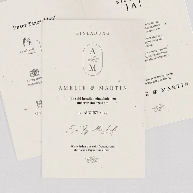 weddingstyle-hochzeitskarten-monogramm-mit-zweig-einladung-b6 image 1