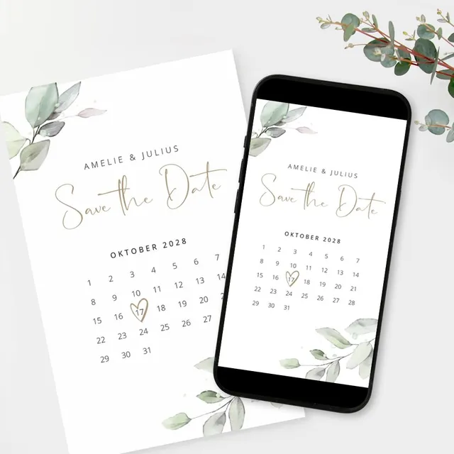weddingstyle-hochzeitskarten-eukalyptus-kalender-save-the-date image 1