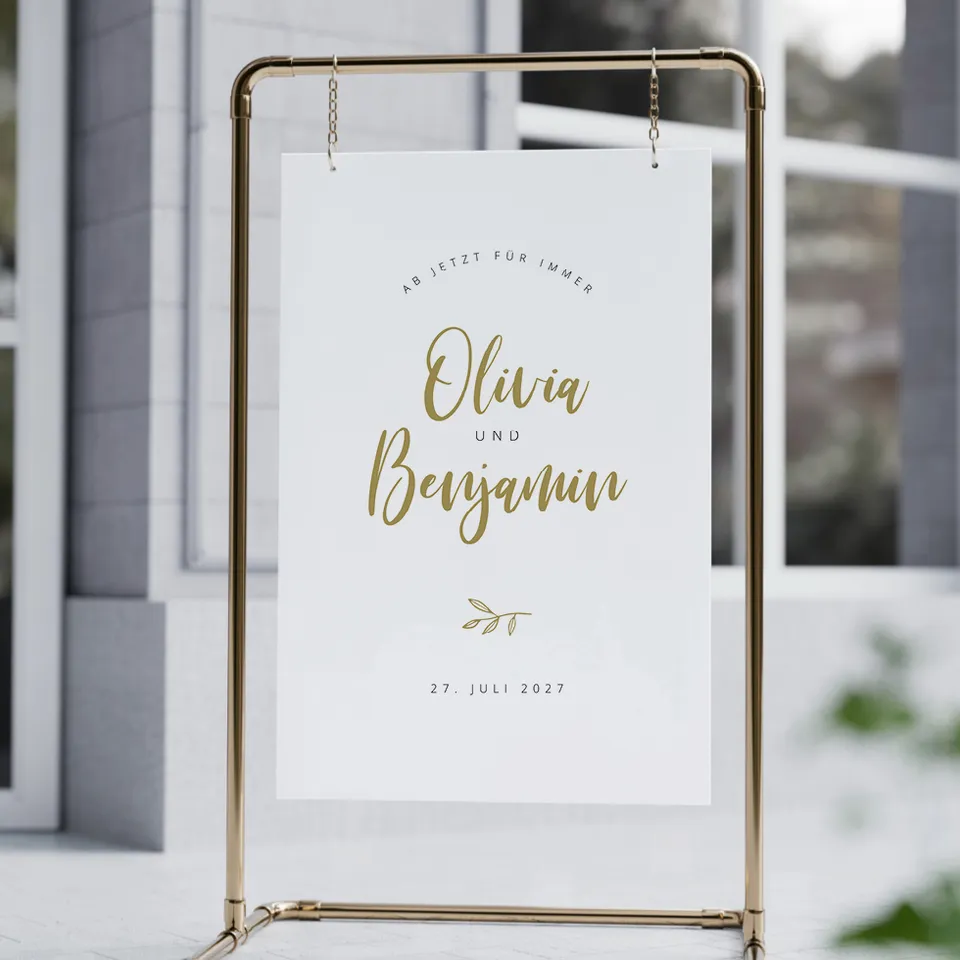 weddingstyle-trauung-willkommensschild-brush-schrift-schild-personalisiert image 1