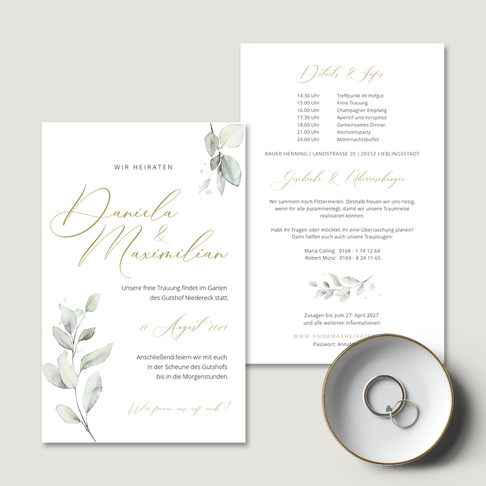 weddingstyle-hochzeitskarten-eukalyptus-hochzeitseinladung-b6-mit-qr-code image 2