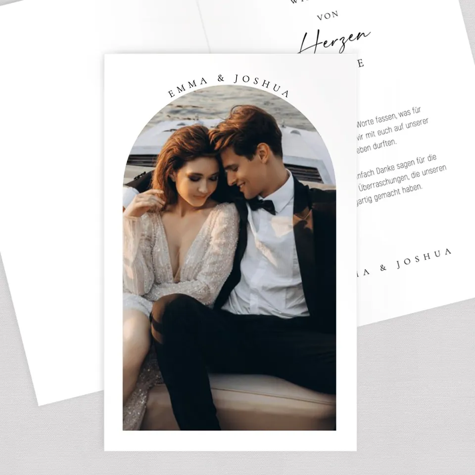 weddingstyle-hochzeitskarten-dankeskarte-bogen-klappkarte-individuell image 1