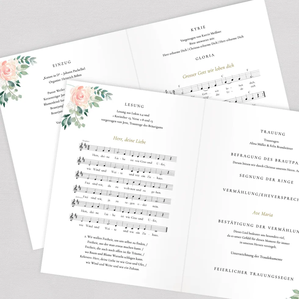 weddingstyle-trauung-kirchenheft-pampas-peonies-din-a5 image 2