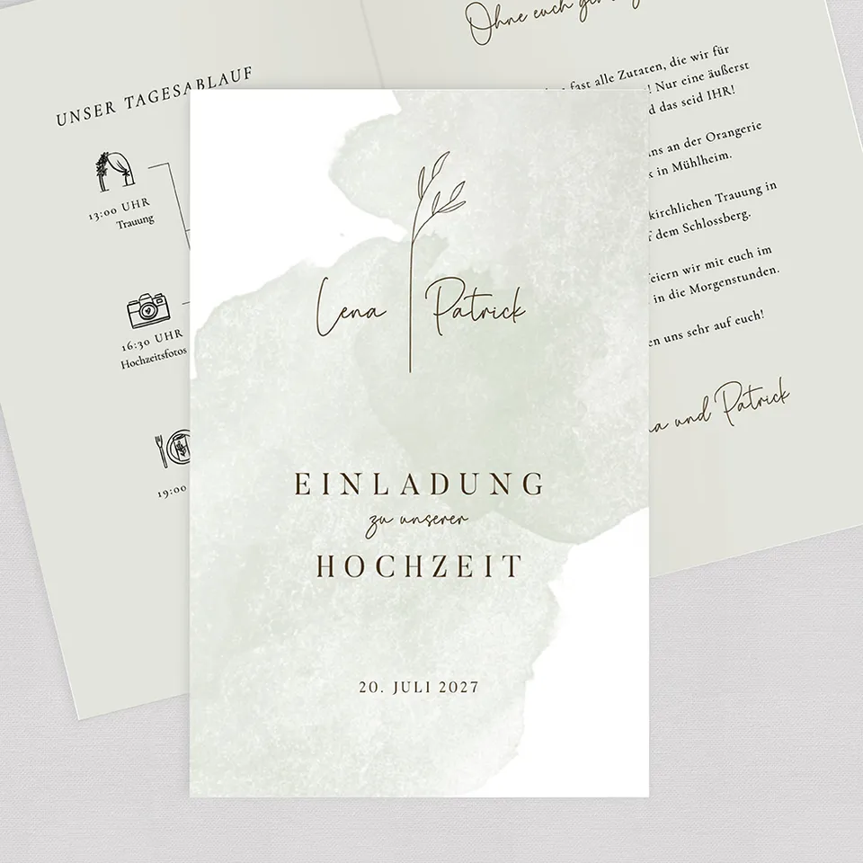 weddingstyle-hochzeitskarten-pistazienliebe-einladung-klappkarte-b6 image 1