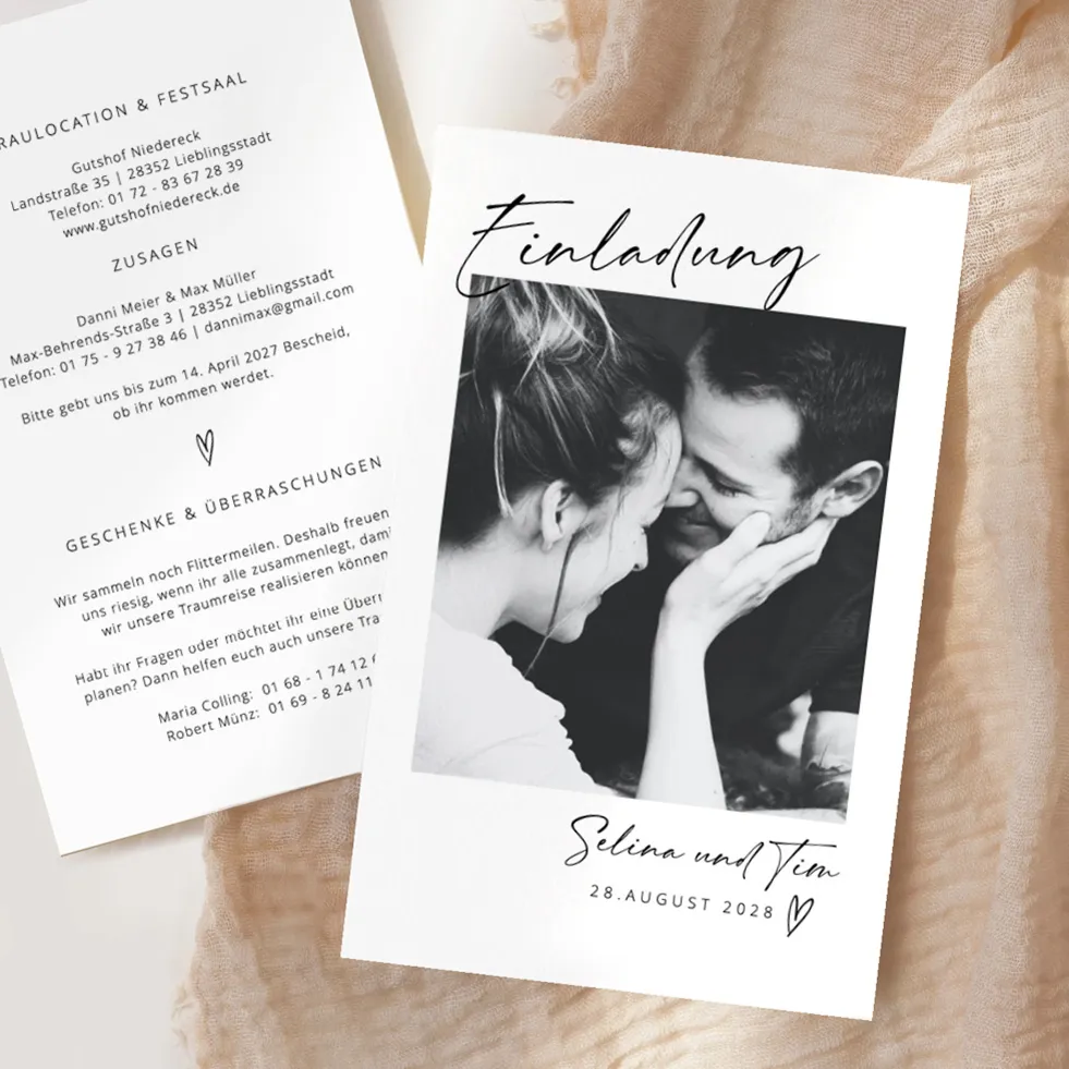weddingstyle-hochzeitskarten-with-love-einladung-b6-qr-code image 1