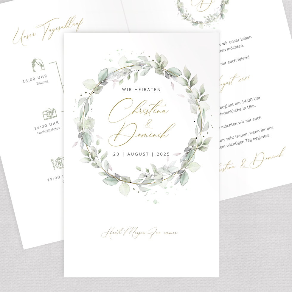 weddingstyle-hochzeitskarten-eukalyptuskranz-hochzeitseinladung-klappkarte-b6 image 1