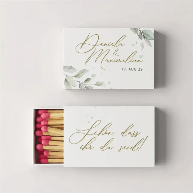 weddingstyle-streichholz-banderole-eukalyptus-vorlage-6er-set image 1
