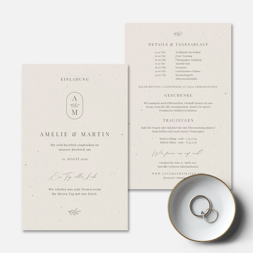 weddingstyle-monogramm-hochzeitseinladung-b6-personalisiert image 2