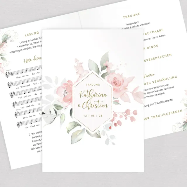 weddingstyle-trauung-true-romance-kirchenheft-din-a5 image 1