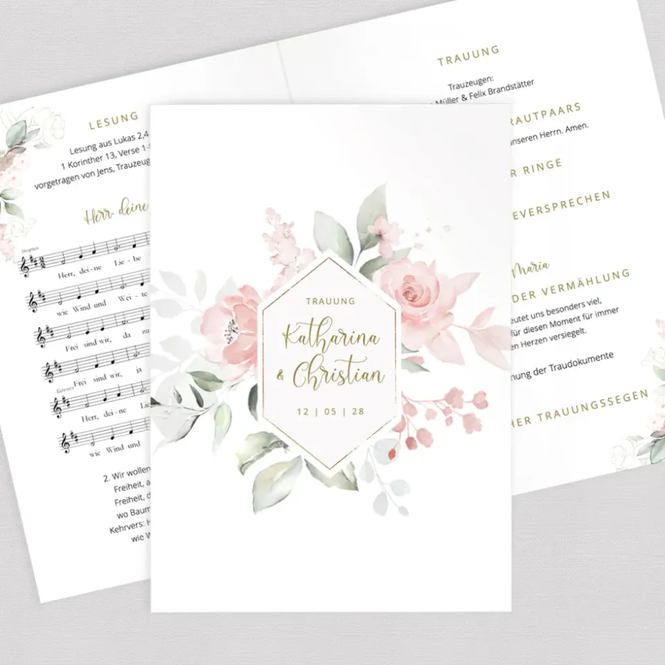 weddingstyle-trauung-true-romance-kirchenheft-din-a5 image 1