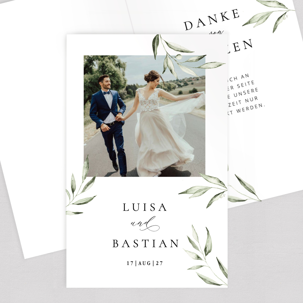 weddingstyle-olivenzweig-dankeskarte-klappkarte-b6 image 1