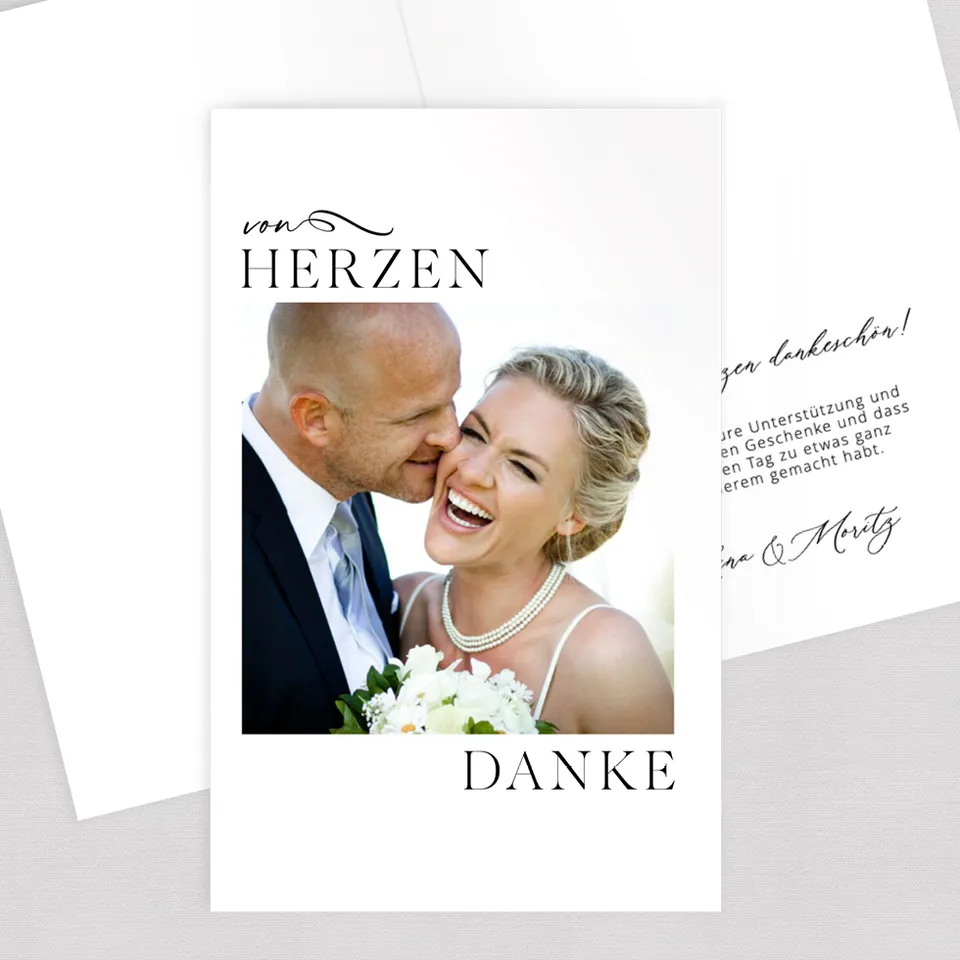 weddingstyle-hochzeitskarten-von-herzen-dankeskarte-klappkarte-elegant image 1