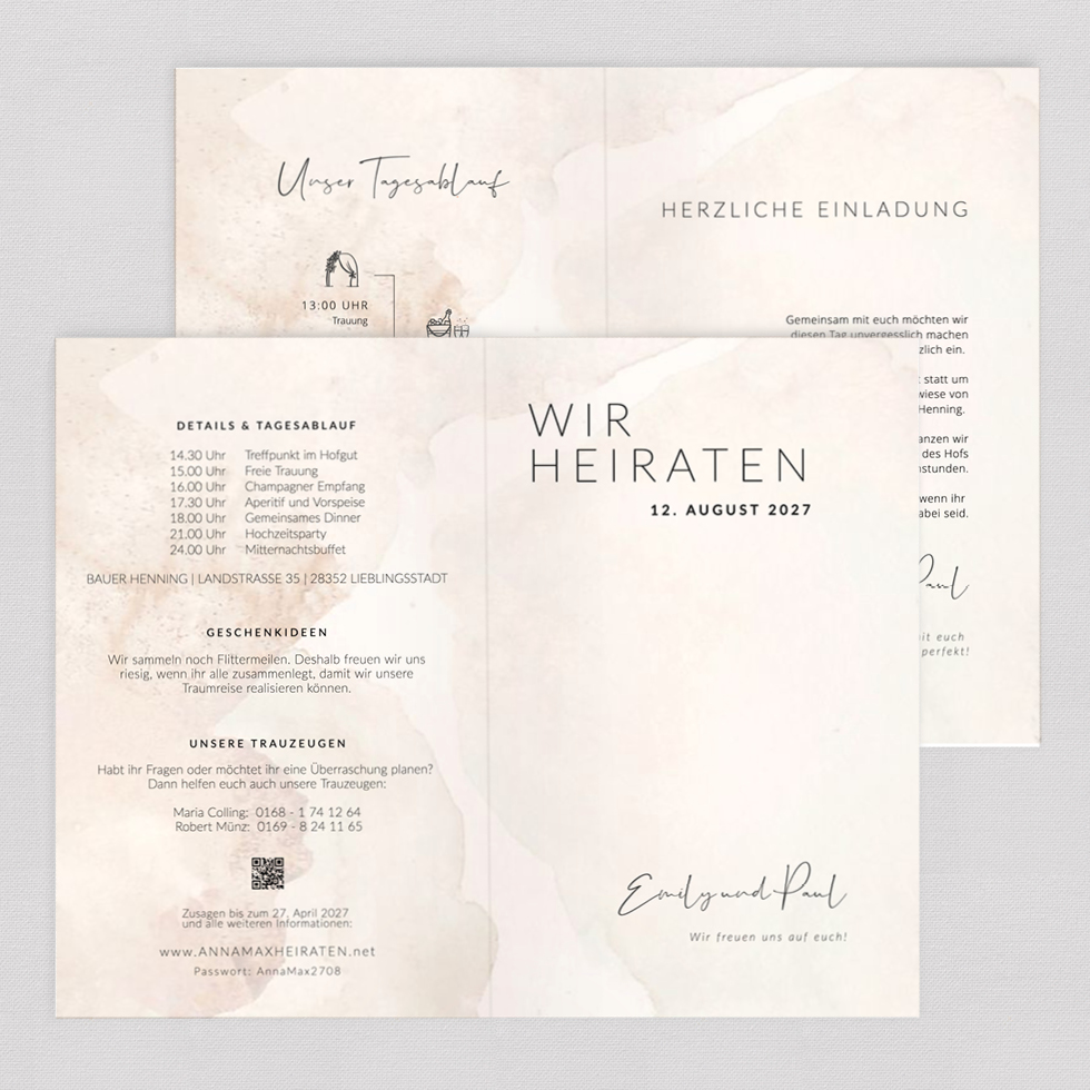 weddingstyle-together-hochzeitseinladung-klappkarte-b6-qr-code image 2