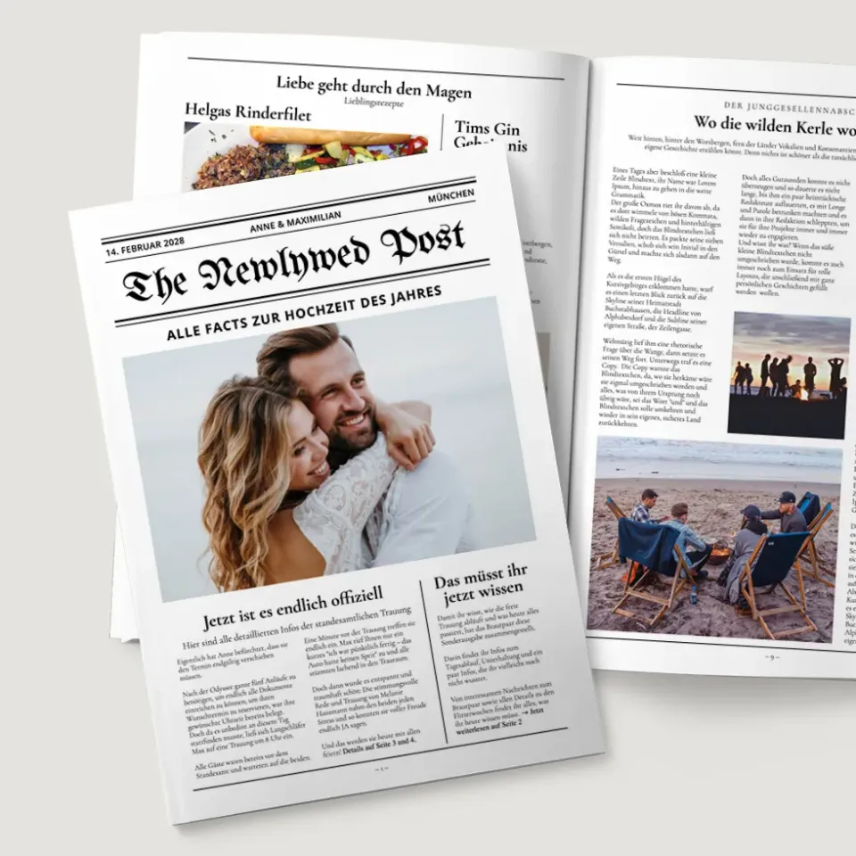 weddingstyle-spiele-hochzeitszeitung-tageszeitung-magazin-din-a4 image 1