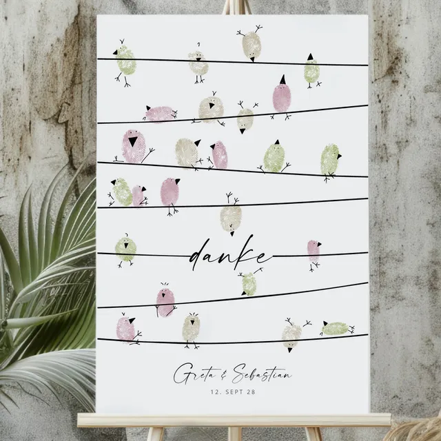 weddingstyle-feier-v-gel-fingerabdruck-bild-g-stebuch-personalisiert image 1
