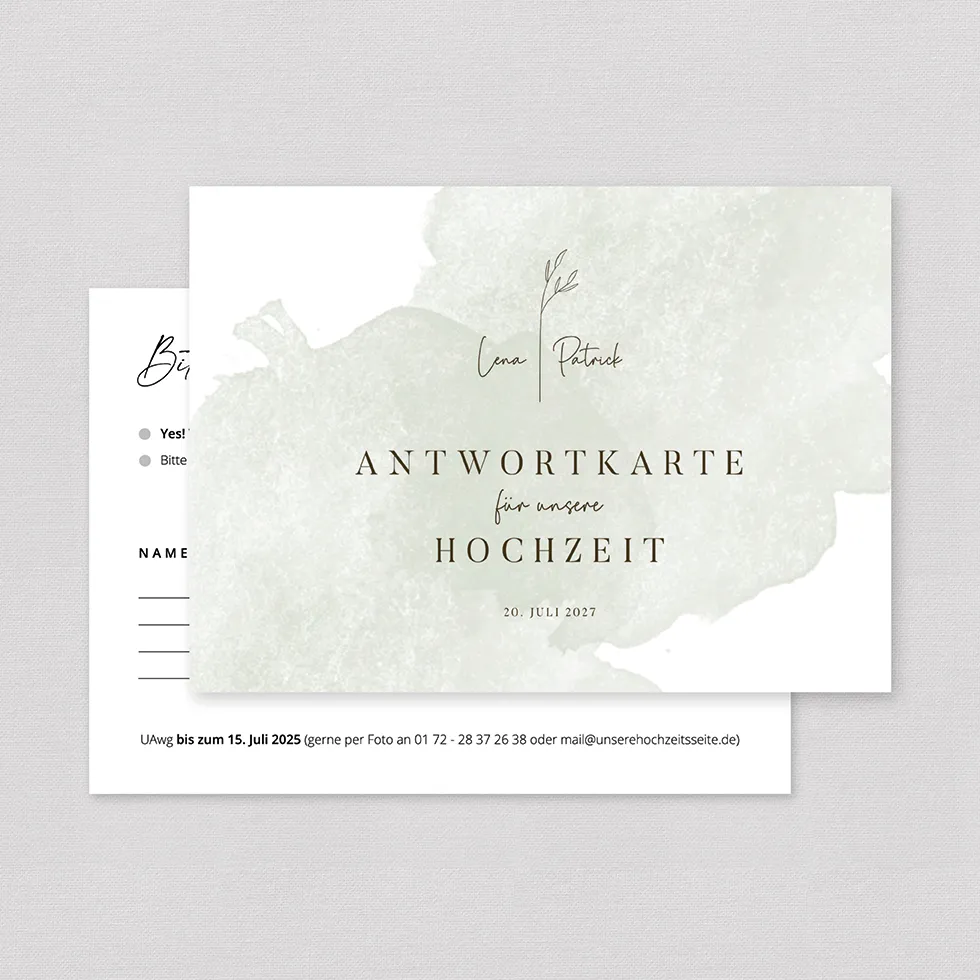 weddingstyle-hochzeitskarten-antwortkarte-pistazienliebe-druck image 1