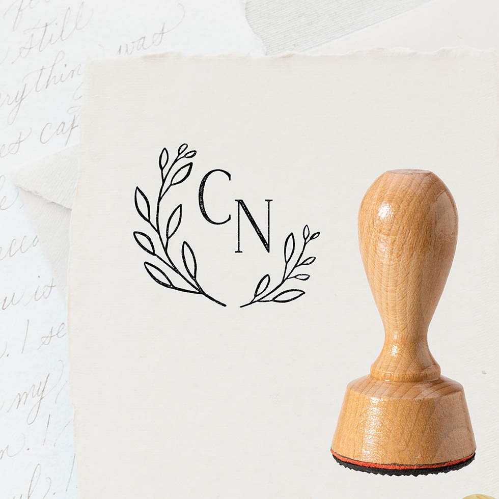 weddingstyle-hochzeitskarten-hochzeitsstempel-monogramm-zweig-holz-40-mm image 2