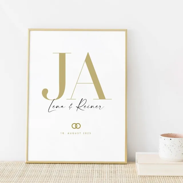 weddingstyle-geschenke-poster-hochzeit-ja-fotopapier-personalisiert image 1