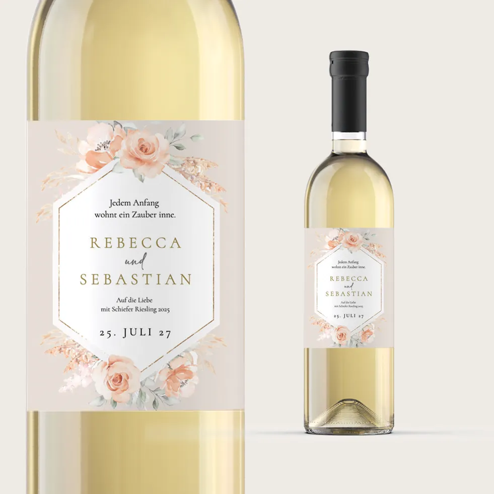 weddingstyle-flaschenetiketten-pampas-flowers-wein-etikett image 1