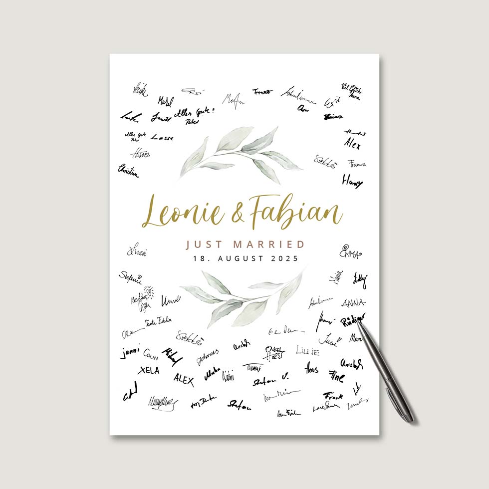 weddingstyle-feier-g-stebuch-bild-eukalyptus-personalisiert image 2