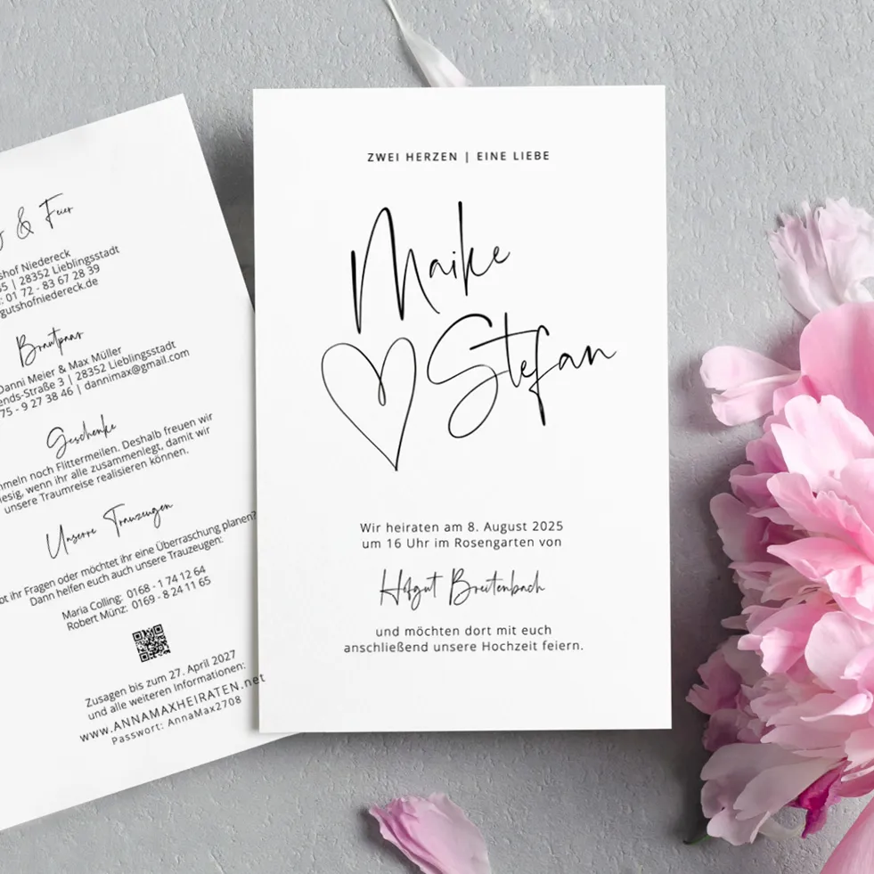 weddingstyle-maike-stefan-hochzeitseinladung-b6-individuell image 1