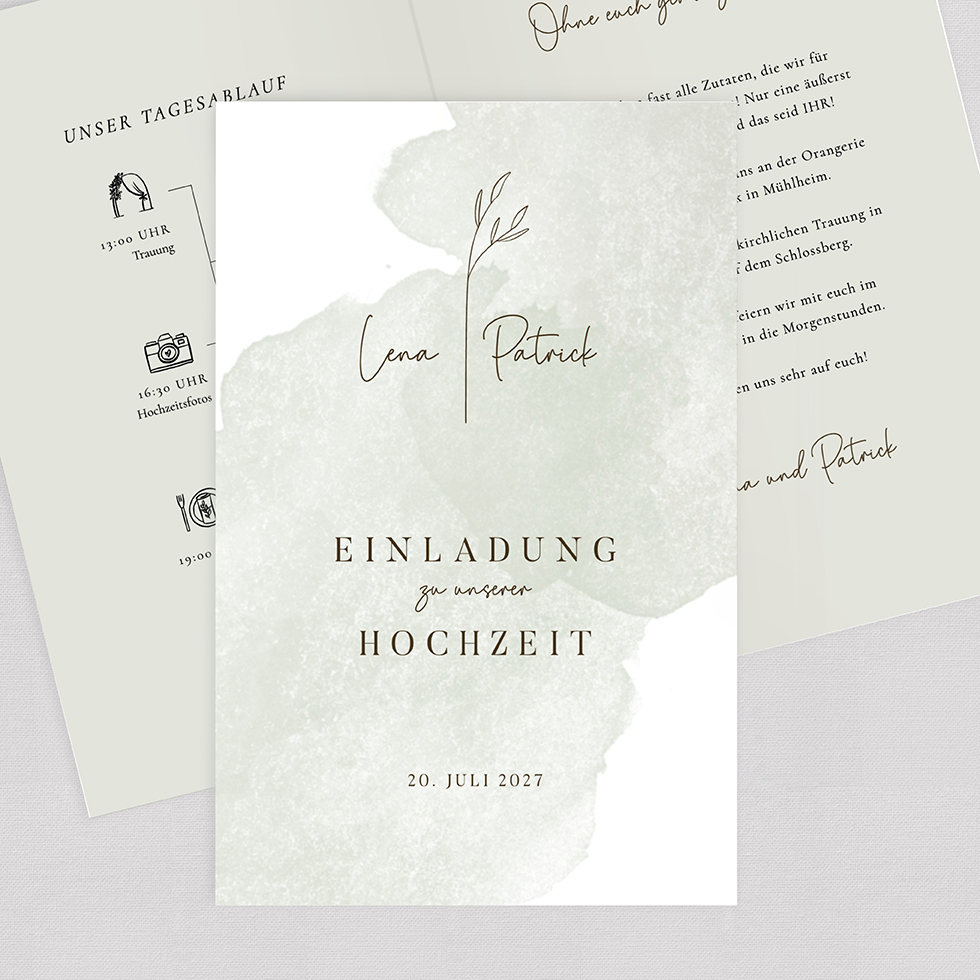 weddingstyle-hochzeitskarten-pistazienliebe-einladung-klappkarte-b6 image 1