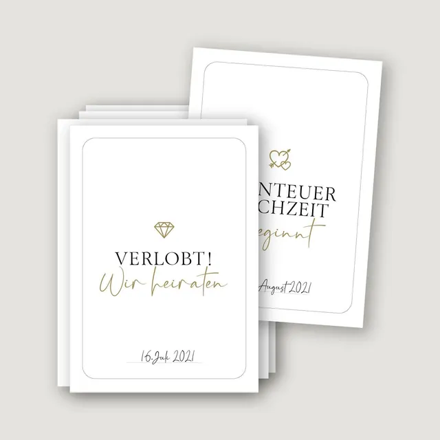 weddingstyle-hochzeitsplaner-68-meilenstein-karten-countdown-din-a6 image 1