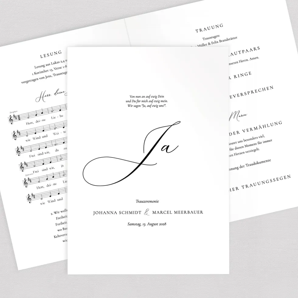 weddingstyle-trauung-kirchenheft-kalligraphie-din-a5-heft image 1