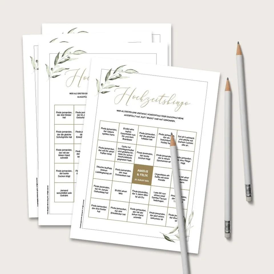 weddingstyle-olivenzweig-hochzeitsbingo-spielb-gen-40er-set image 1