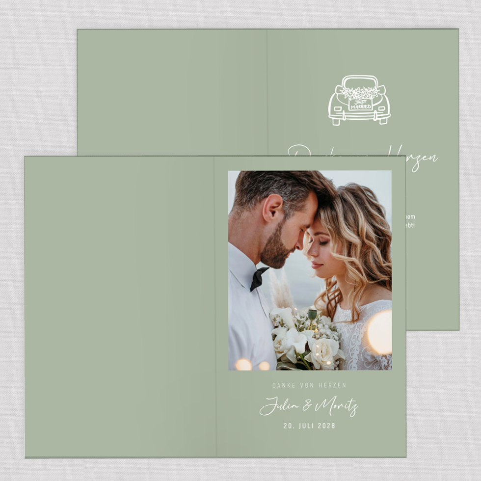 weddingstyle-hochzeitskarten-just-married-dankeskarte-klappkarte image 2
