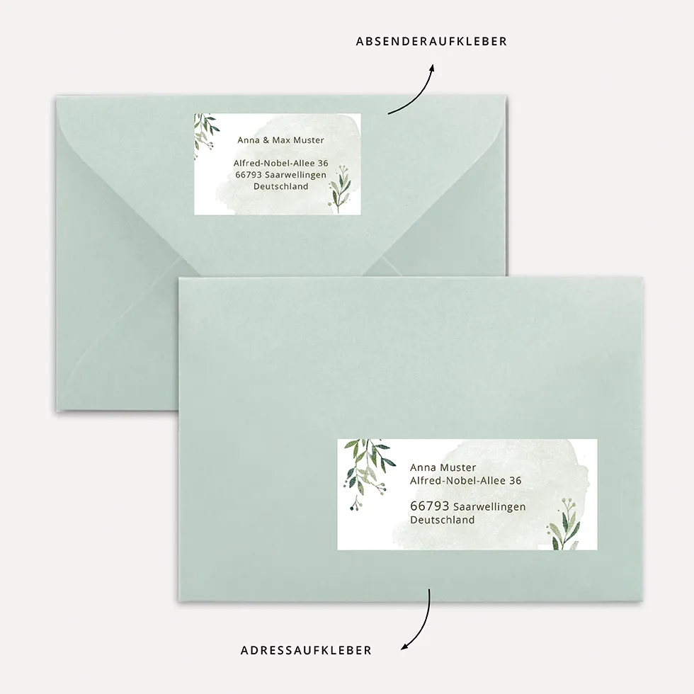 weddingstyle-hochzeitskarten-greenery-adressaufkleber-vorlage image 1