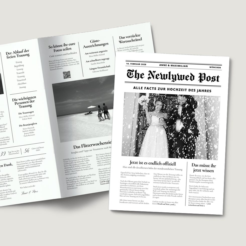 weddingstyle-mini-hochzeitszeitung-4-seiten-din-a4-zeitung-pdf image 1