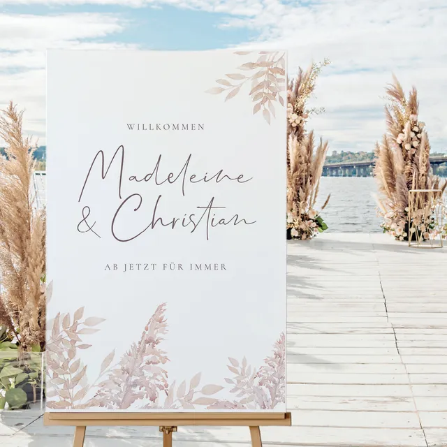 weddingstyle-trauung-pampas-willkommensschild-selbst-gestalten image 1