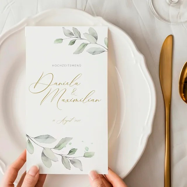 weddingstyle-feier-eukalyptus-men-karte-klappkarte-getr-nkekarte image 1