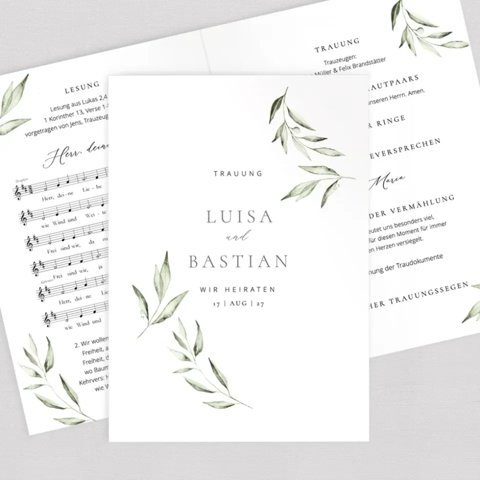 weddingstyle-wonderful-greens-kirchenheft-din-a5 image 1