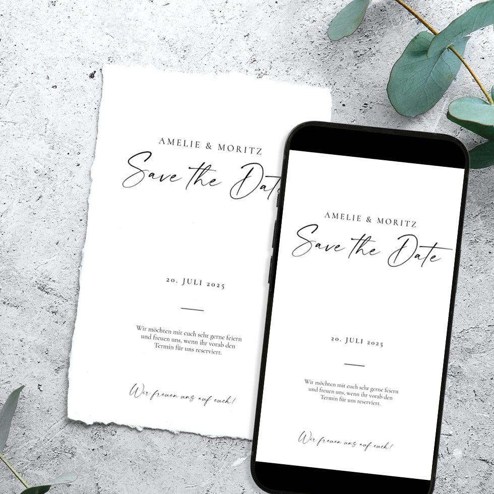 weddingstyle-modern-save-the-date-karte-hochzeit-druck image 1