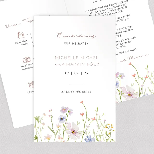 weddingstyle-wiesenblumen-hochzeitseinladung-klappkarte-b6-individuell image 1