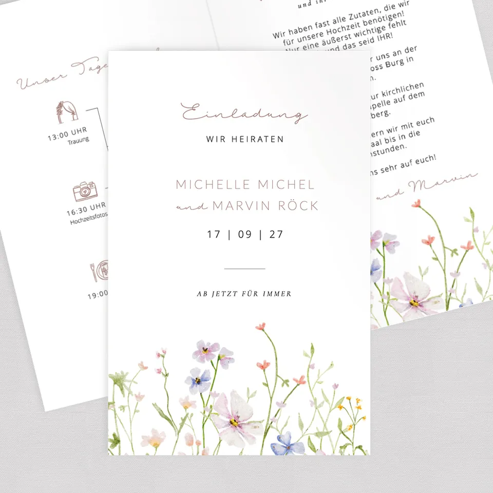 weddingstyle-wiesenblumen-hochzeitseinladung-klappkarte-b6-individuell image 1