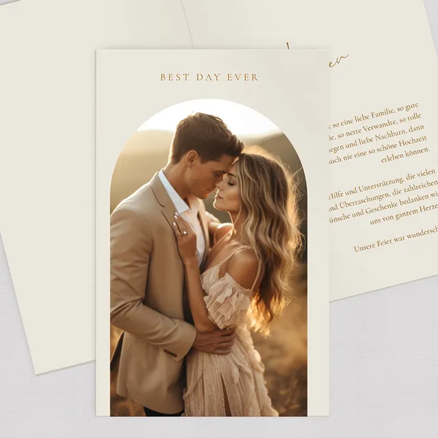 weddingstyle-boho-beige-dankeskarte-klappkarte-b6-druck image 1